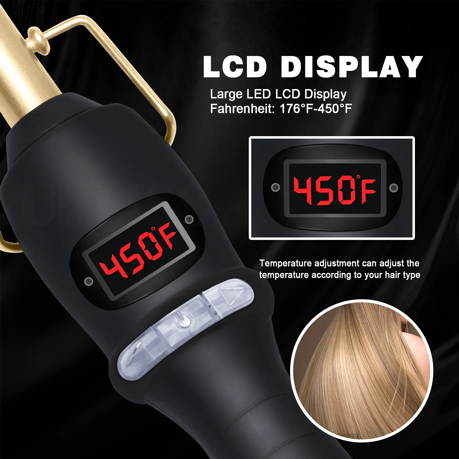 2 In1 Hot Comb Hair Straightener Electric Heating Comb Fast Heating Portable Travel Anti-Scald Beard Straightener Press Comb
