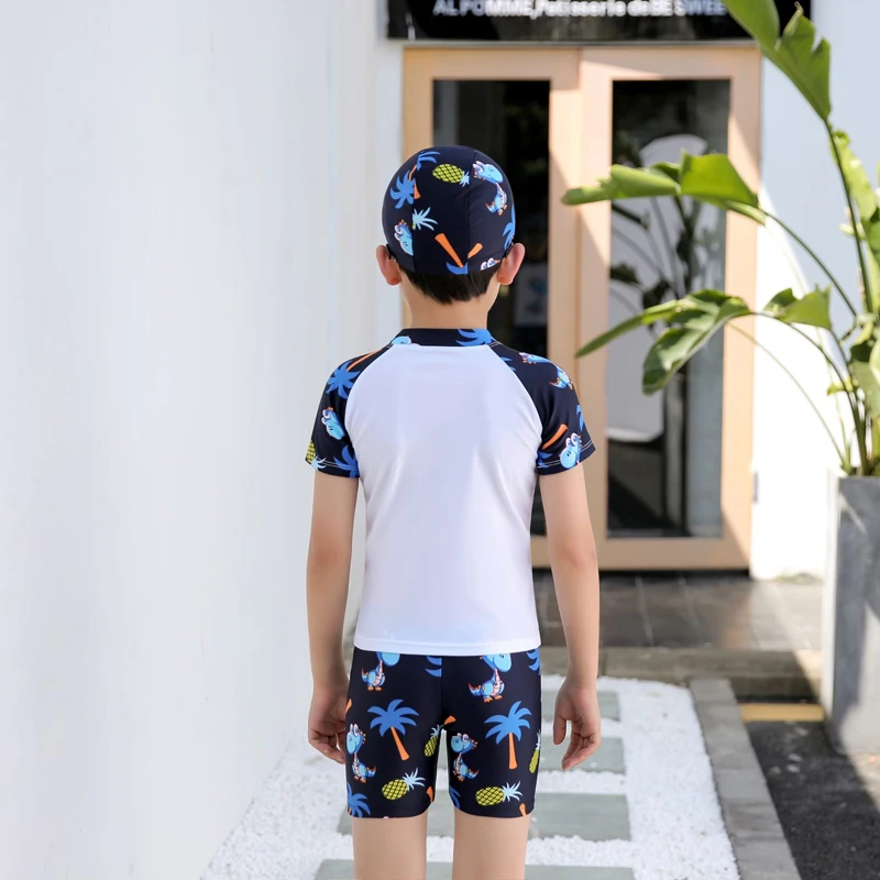 New Kids Swimsuit Medium Kids Baby Split Suit Swim Trunks Light Short Sleeve Beach Swimsuit Boys Swimsuit Swim Trunks Quick Dry
