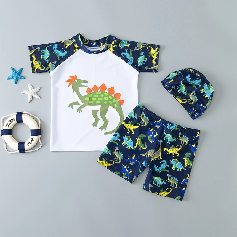New Kids Swimsuit Medium Kids Baby Split Suit Swim Trunks Light Short Sleeve Beach Swimsuit Boys Swimsuit Swim Trunks Quick Dry