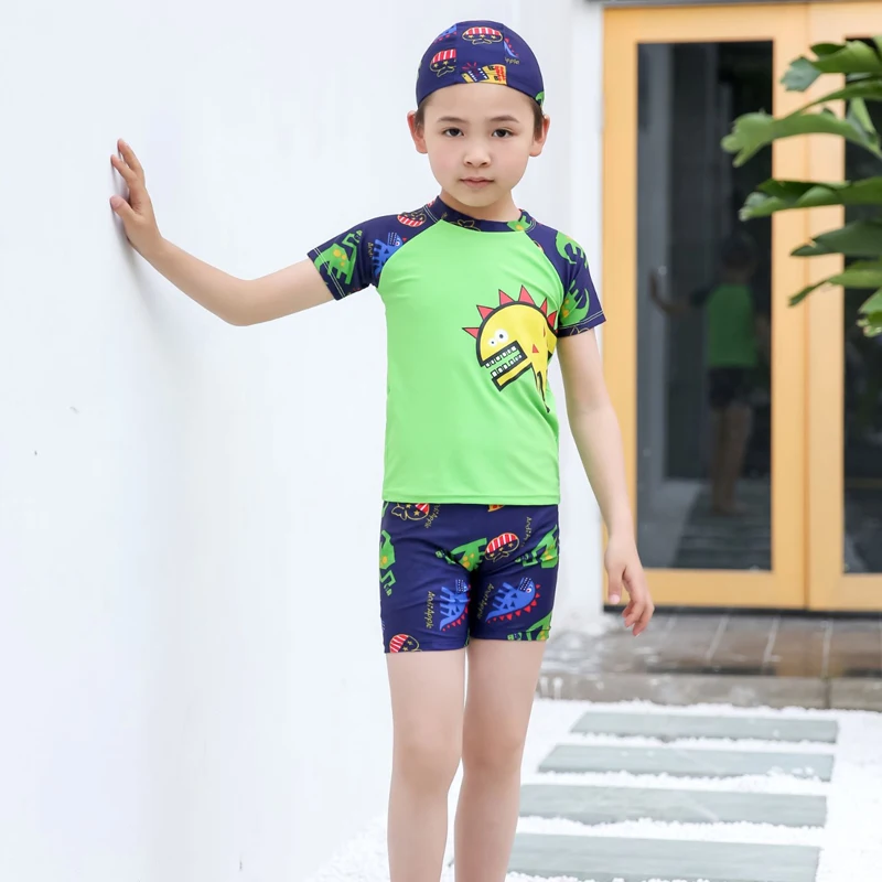 New Kids Swimsuit Medium Kids Baby Split Suit Swim Trunks Light Short Sleeve Beach Swimsuit Boys Swimsuit Swim Trunks Quick Dry
