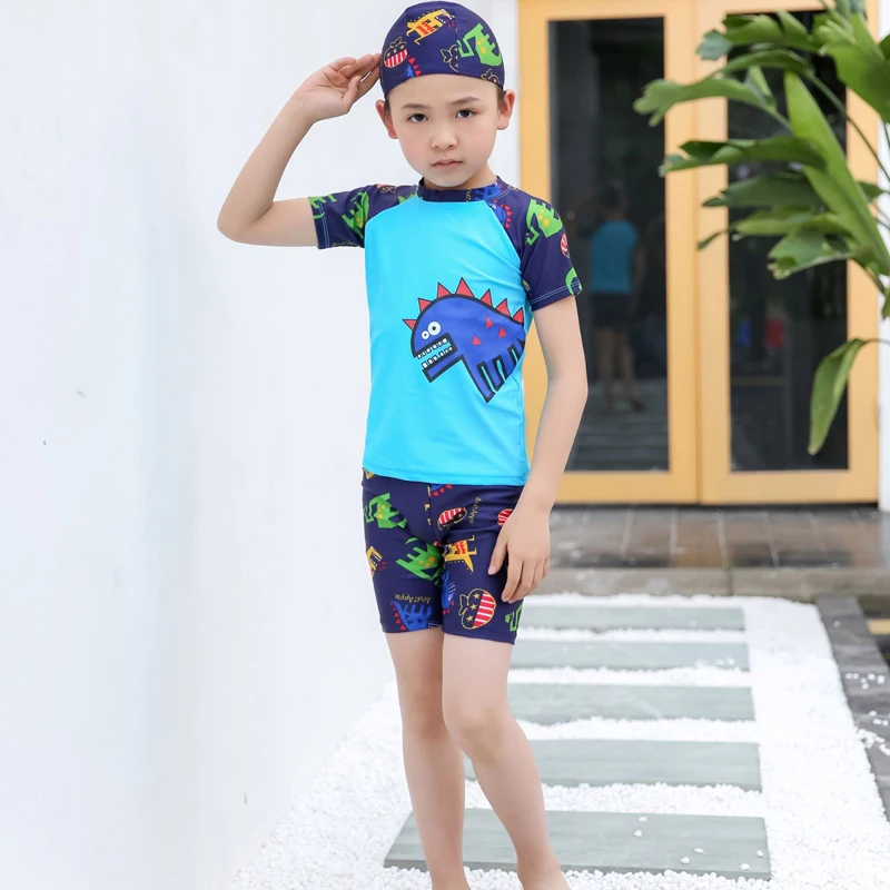 New Kids Swimsuit Medium Kids Baby Split Suit Swim Trunks Light Short Sleeve Beach Swimsuit Boys Swimsuit Swim Trunks Quick Dry