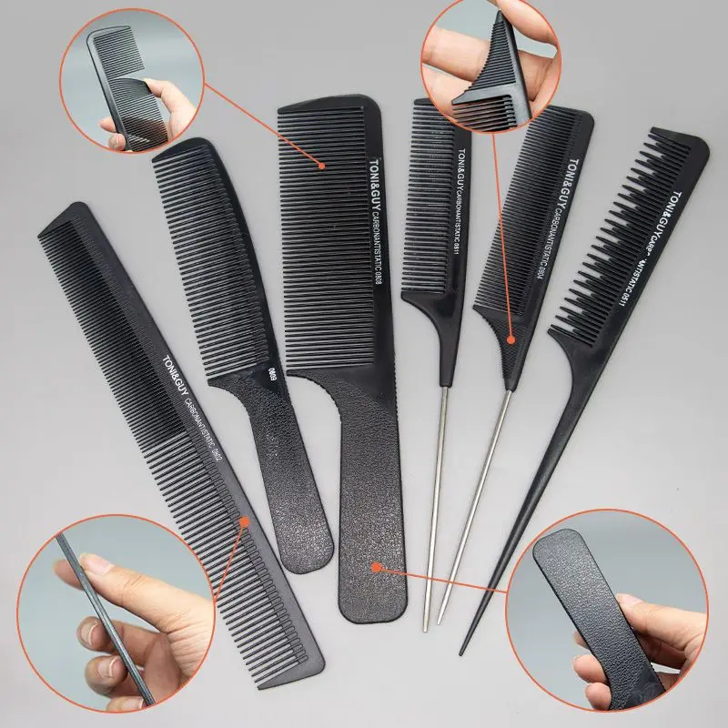 23Pcs Carbon Fiber Hair Styling Combs, Professional Styling Comb Set for Hair Salons, Perfect for All Hairstyles and Styles