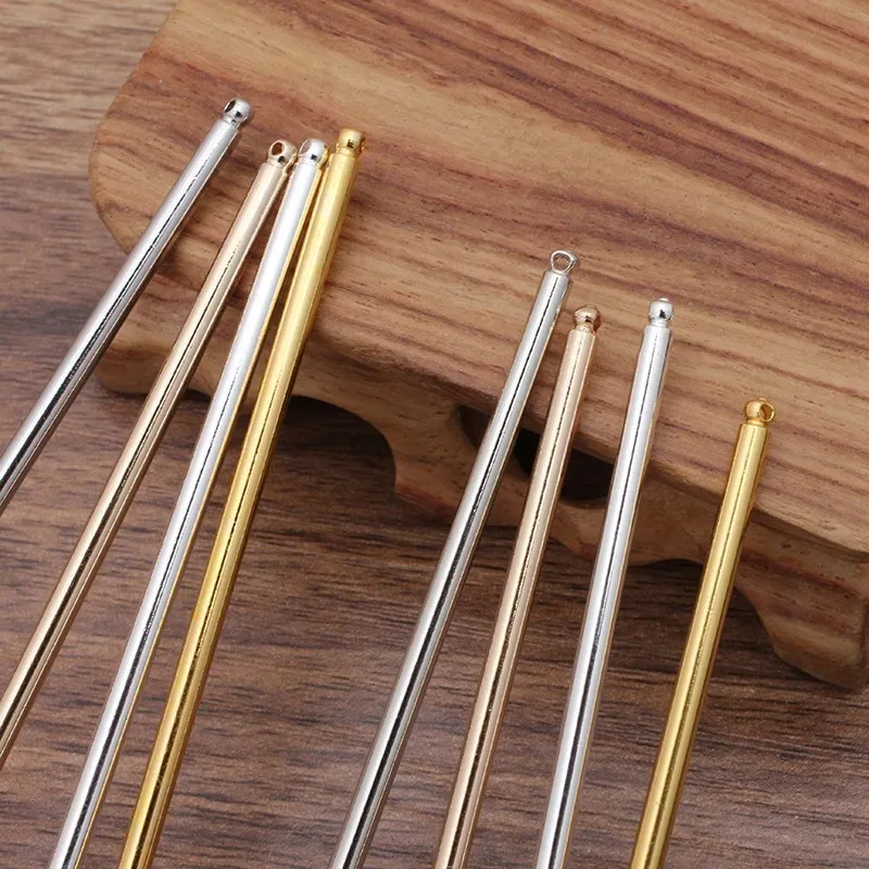 10 pcs Hair Sticks Metal Hair Pins Blank 125mm Long Rod Base for Jewelry Making Wedding Bridal Hair Accessories DIY Components