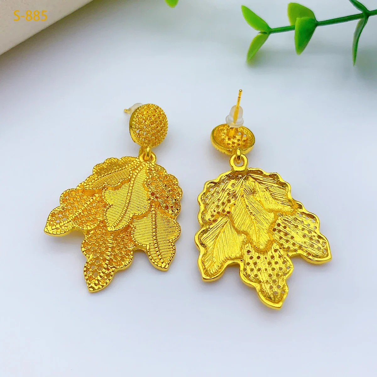 Large Round Pendant 24K Gold Plated Jewelry Set for Women Necklace Earrings Bracelet Ring African Bridal Wedding Party Gifts
