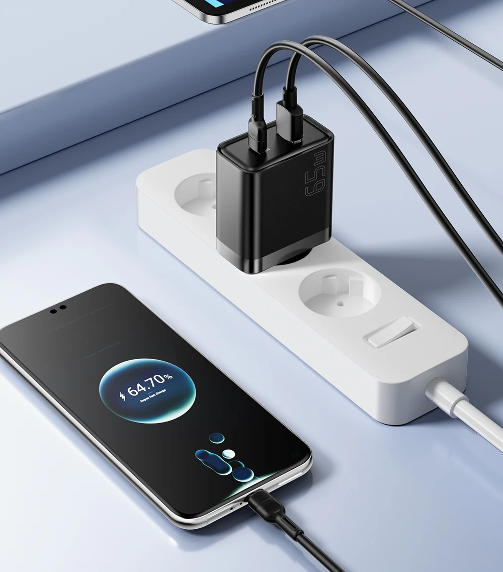 Essager 65W GaN Charger QC 4.0 PD 3.0 Type C USB Charger for iPhone 15 14 13 Pro Max Samsung Xiaomi MacBook Laptop Fast Chagers