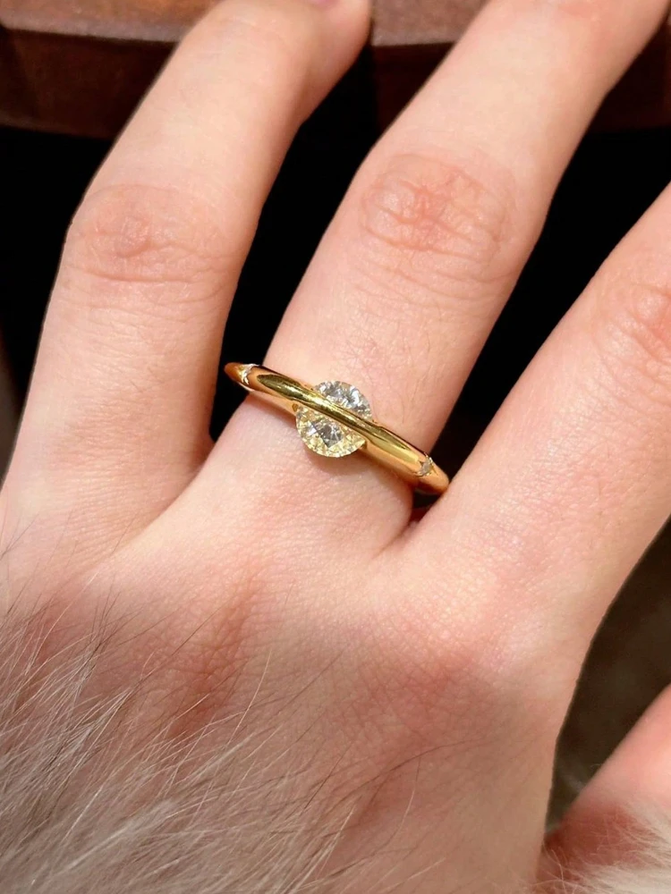 925 Sterling Silver Personalized Planet Around Advanced Zircon Ring For Women Wedding Party Daily High Quality Fine Jewelry