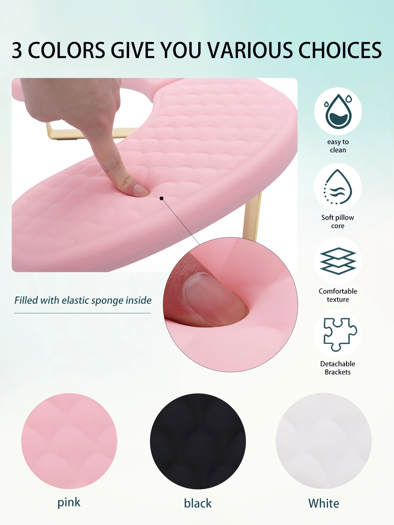 Large Armrest Manicure Pad, Soft Butterfly Hand Pillow, Detachable and Foldable Manicure Hand Pillow, Special Tool for Nail Salons