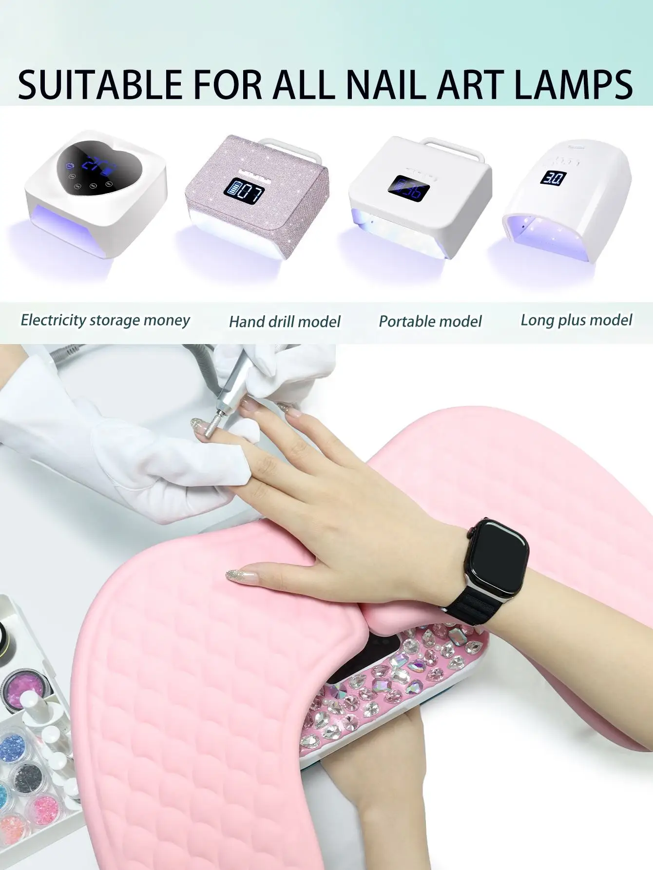 Large Armrest Manicure Pad, Soft Butterfly Hand Pillow, Detachable and Foldable Manicure Hand Pillow, Special Tool for Nail Salons