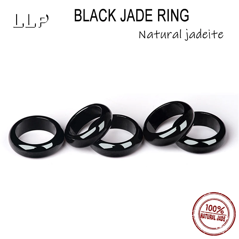 Natural Old Mine A Grade Black Jade Ring - Genuine Dark Jade Ring Elegant Jewelry Accessory Fine Quality