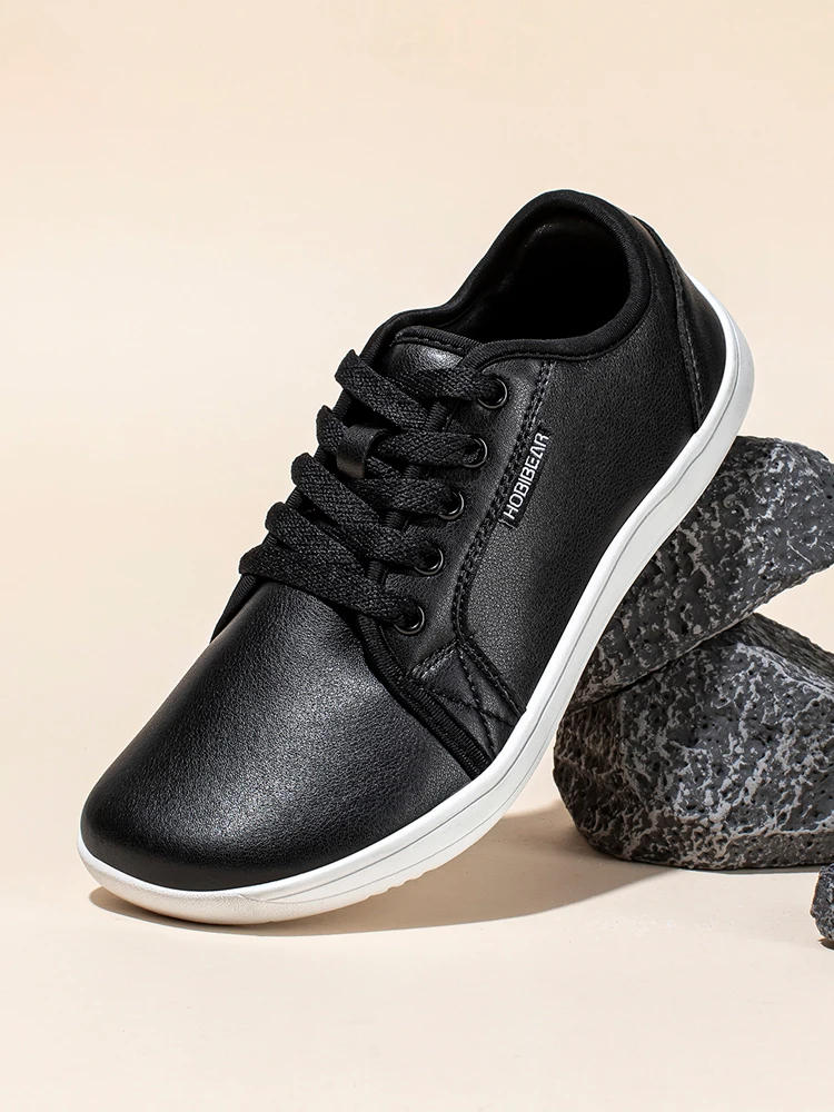HOBIBEAR Minimalist Wide Toe Shoes Unisex Barefoot Zero Drop Sneakers Casual Artificial Leather Fashion Shoes
