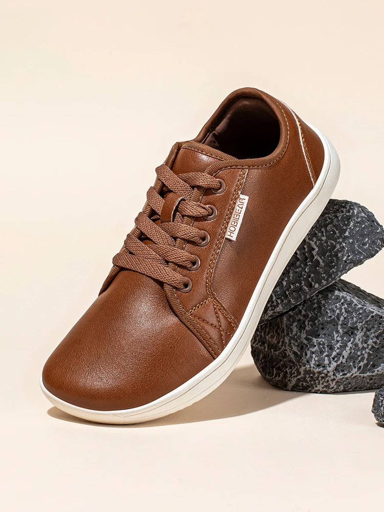 HOBIBEAR Minimalist Wide Toe Shoes Unisex Barefoot Zero Drop Sneakers Casual Artificial Leather Fashion Shoes
