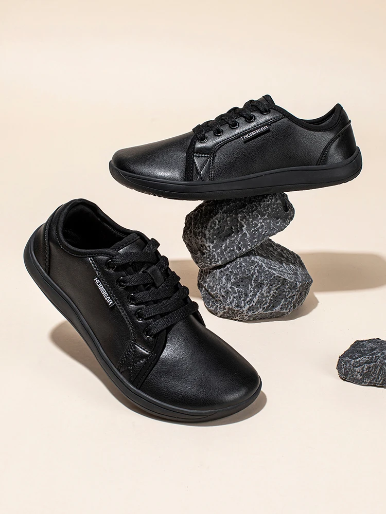 HOBIBEAR Minimalist Wide Toe Shoes Unisex Barefoot Zero Drop Sneakers Casual Artificial Leather Fashion Shoes