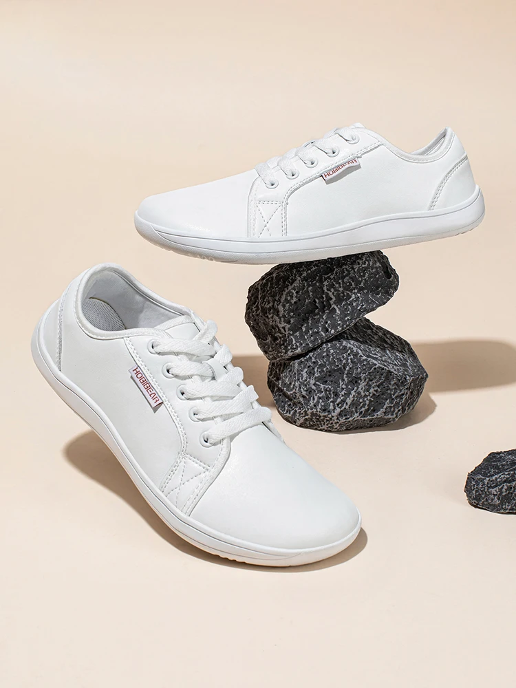 HOBIBEAR Minimalist Wide Toe Shoes Unisex Barefoot Zero Drop Sneakers Casual Artificial Leather Fashion Shoes