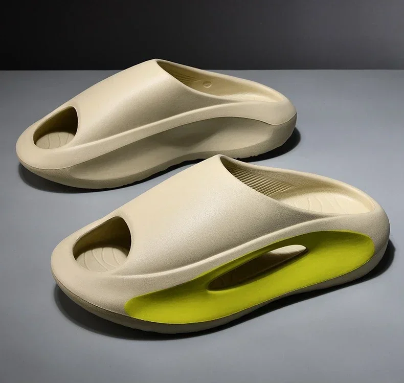 High quality new Slippers Men Women Eva Soft Bottom Slippers Thick Bottom Comfortable Shock-absorbing Lightweight Beach Shoes