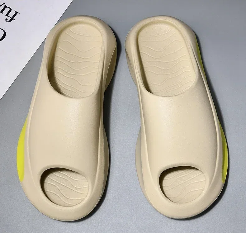 High quality new Slippers Men Women Eva Soft Bottom Slippers Thick Bottom Comfortable Shock-absorbing Lightweight Beach Shoes