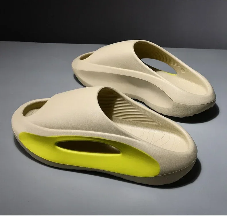 High quality new Slippers Men Women Eva Soft Bottom Slippers Thick Bottom Comfortable Shock-absorbing Lightweight Beach Shoes