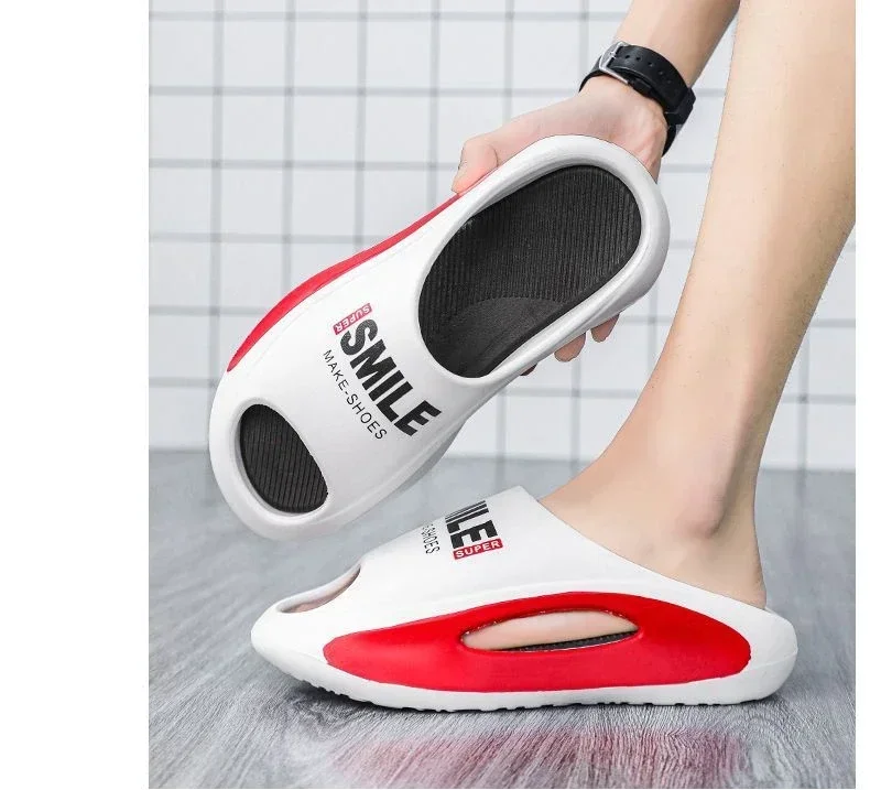 High quality new Slippers Men Women Eva Soft Bottom Slippers Thick Bottom Comfortable Shock-absorbing Lightweight Beach Shoes