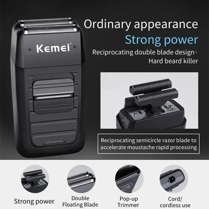 Kemei Hair Clipper Kit KM-2296 KM-2299 KM-1102 Men's Electric Hair Trimmer Machine Professional Hair Cutting Machine for Men