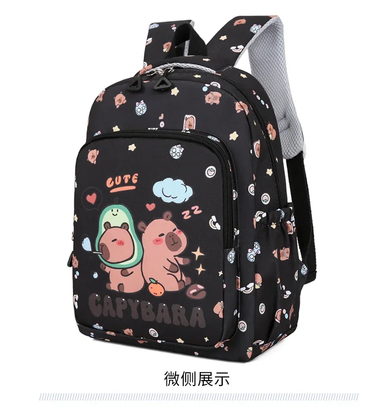 Capybara Colorful Backpack 3Pcs/Set for Women Casual School Bags with Lunch Bag Girl Boy Student Teenager Rucksack