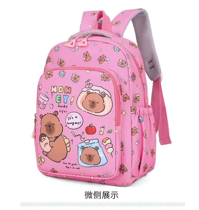 Capybara Colorful Backpack 3Pcs/Set for Women Casual School Bags with Lunch Bag Girl Boy Student Teenager Rucksack