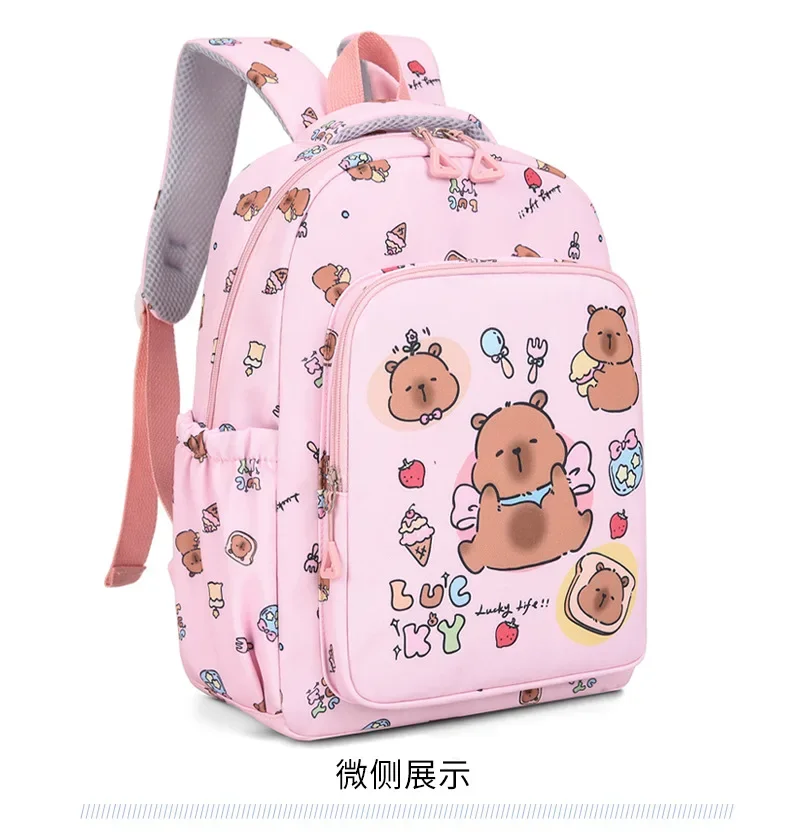 Capybara Colorful Backpack 3Pcs/Set for Women Casual School Bags with Lunch Bag Girl Boy Student Teenager Rucksack