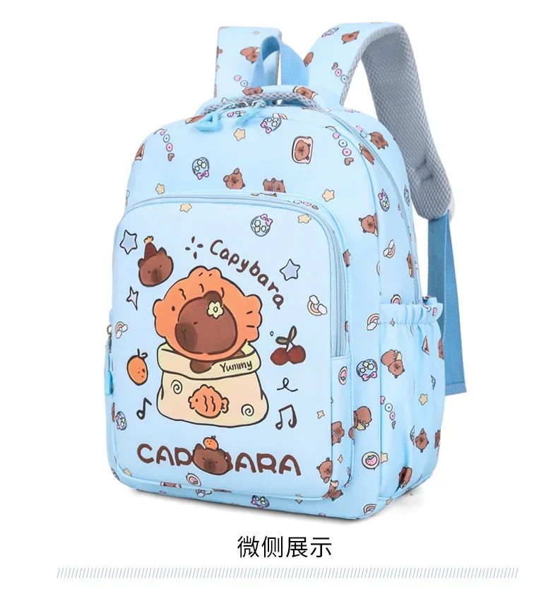 Capybara Colorful Backpack 3Pcs/Set for Women Casual School Bags with Lunch Bag Girl Boy Student Teenager Rucksack