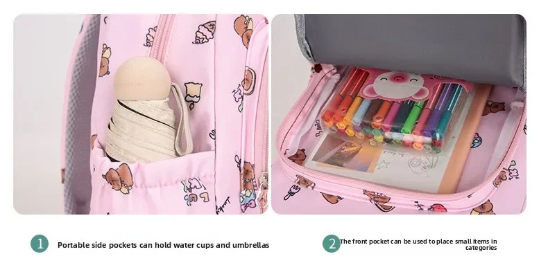 Capybara Colorful Backpack 3Pcs/Set for Women Casual School Bags with Lunch Bag Girl Boy Student Teenager Rucksack