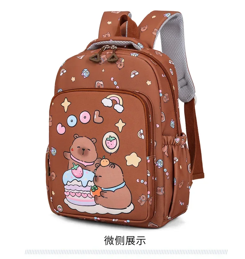 Capybara Colorful Backpack 3Pcs/Set for Women Casual School Bags with Lunch Bag Girl Boy Student Teenager Rucksack