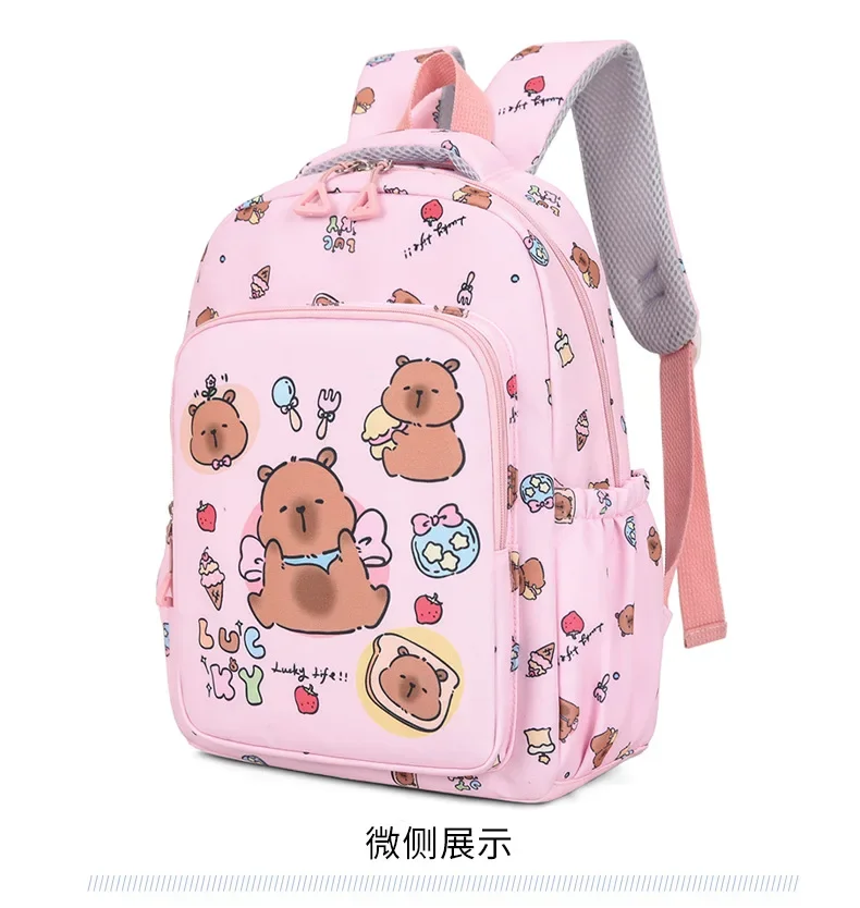 Capybara Colorful Backpack 3Pcs/Set for Women Casual School Bags with Lunch Bag Girl Boy Student Teenager Rucksack