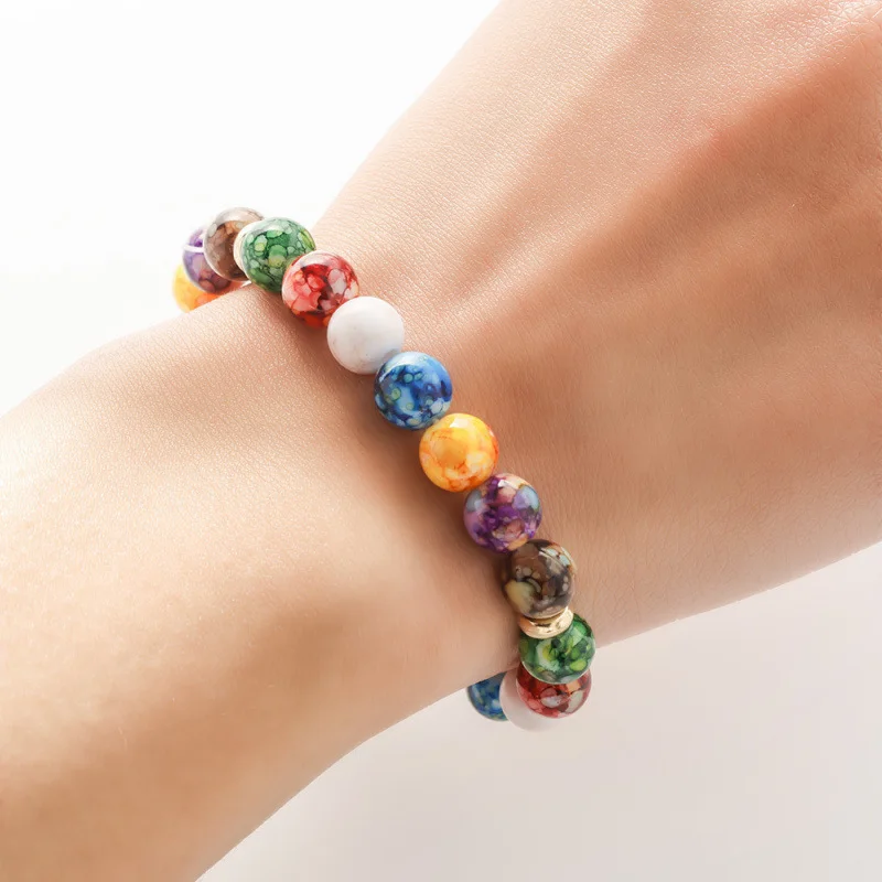 EVISPOL New 7 Chakra Treatment Men Bracelet Yoga Stone Adjustable Beads Bracelet Meditation Relaxation Anxiety Women's Bracele