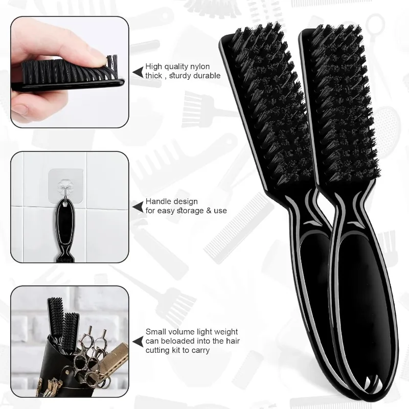 WANMEI Hair Cutting Barber Cape Set with Neck Duster Brush Barber Brush Professional Barber Accessories Salon Cleaning Supplies