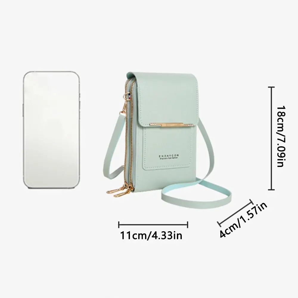 High Quality PU leather Crossbody Bags RFID Anti Theft Purse Bag Touch Screen Phone Bag Women Travel Smartphone Handbag