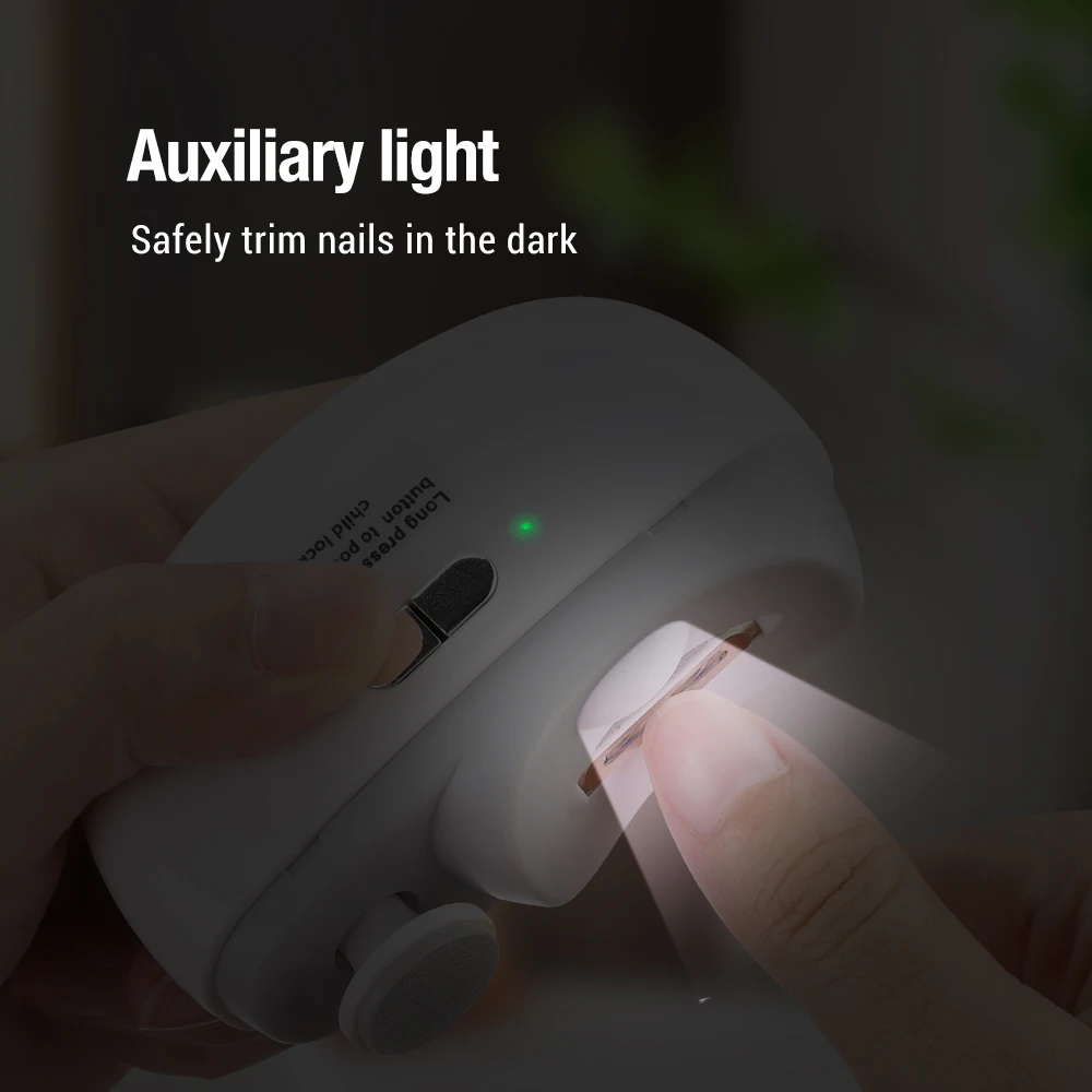 2 in 1 Electric Nail Clipper Grinding and Polishing Multifunctional Portable Automatic Nail Grinder Electric Manicure Tool