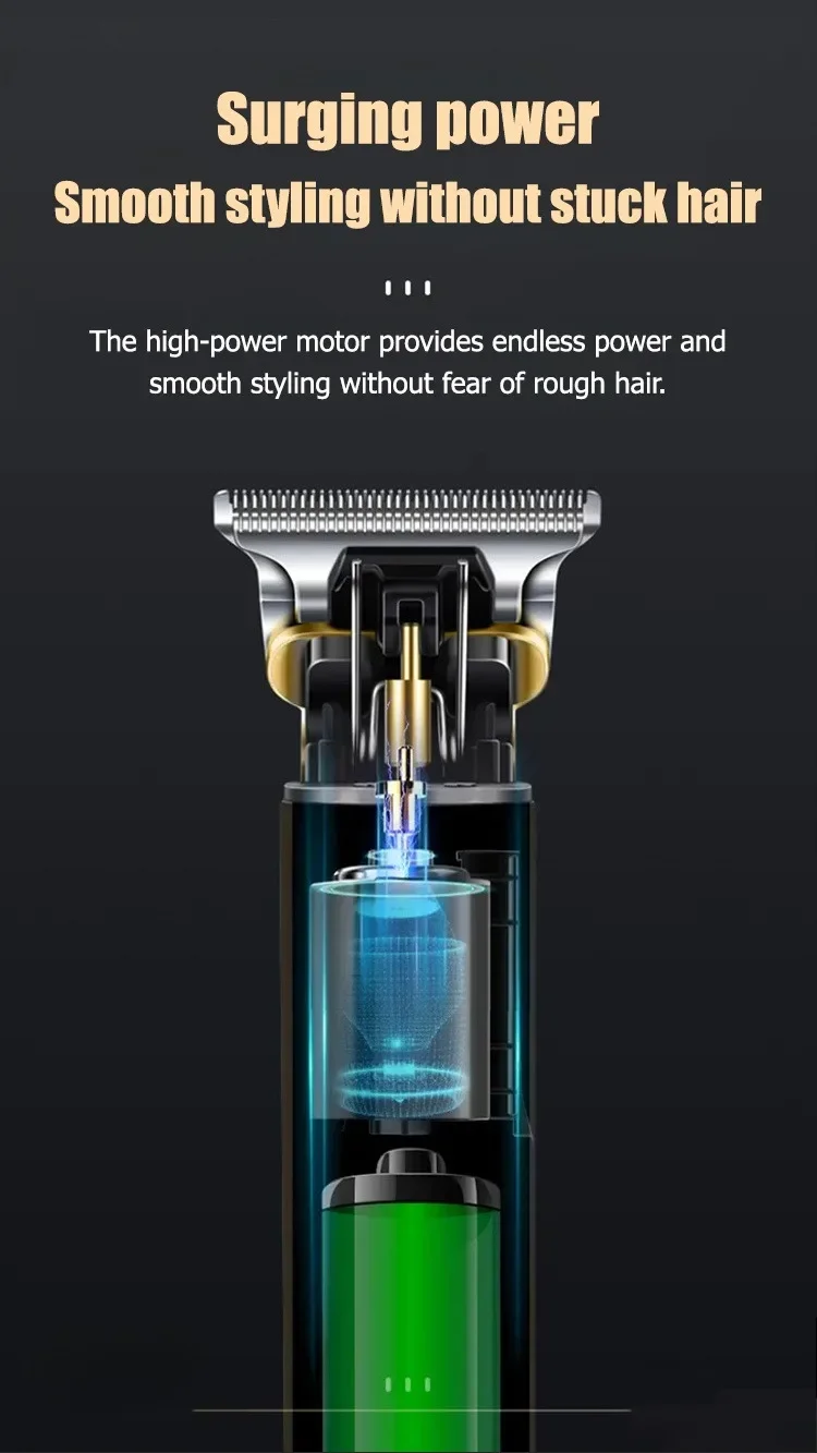 Electric Hair Cutting Machine Vintage T9 Clipper Hair Rechargeable Man Shaver Trimmer For Men's Barber Professional Hair Trimmer