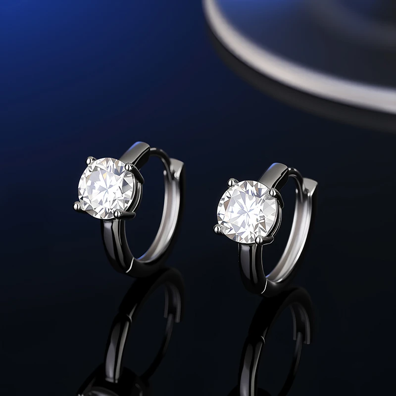 GRA Certificate 100% Moissanite Earrings for Women Pass Diamond Testing Pen Ear Studs 925 Sterling Silver Fine Jewelry