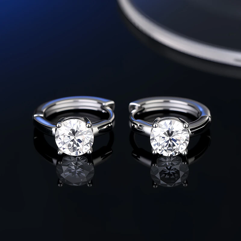 GRA Certificate 100% Moissanite Earrings for Women Pass Diamond Testing Pen Ear Studs 925 Sterling Silver Fine Jewelry