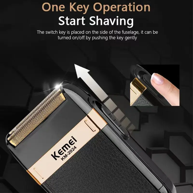 Kemei Hair Clipper Km-809A Km-2299 Km-2024 UBS Rechargeable Cordless Beard Trimmer Powerful Electric Hair Clippers for Men