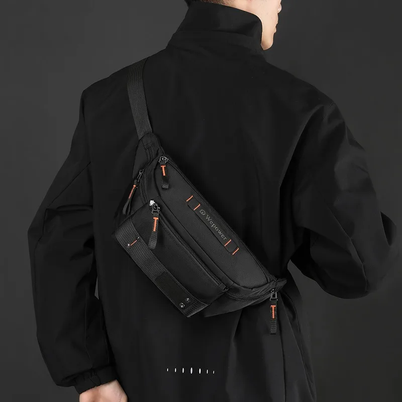 Men Waist Pack Belt Bag Cross Body Sling Chest Bags Commuter Outdoor Sports Travel Climb Nylon Male Shoulder Bum Hip Fanny Bags