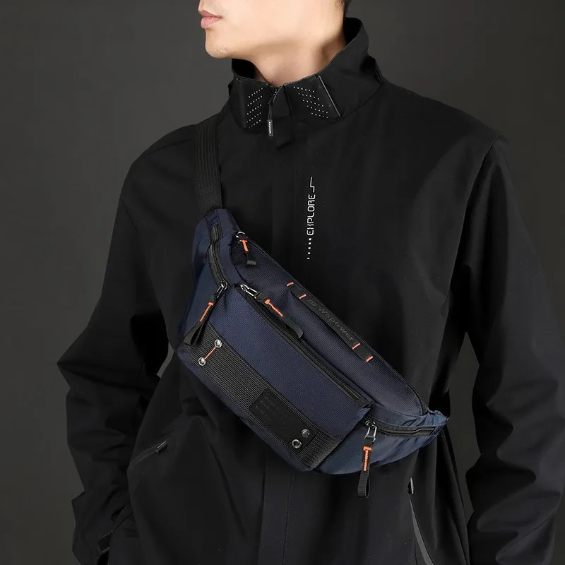 Men Waist Pack Belt Bag Cross Body Sling Chest Bags Commuter Outdoor Sports Travel Climb Nylon Male Shoulder Bum Hip Fanny Bags