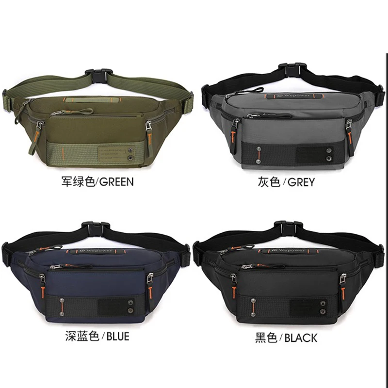 Men Waist Pack Belt Bag Cross Body Sling Chest Bags Commuter Outdoor Sports Travel Climb Nylon Male Shoulder Bum Hip Fanny Bags