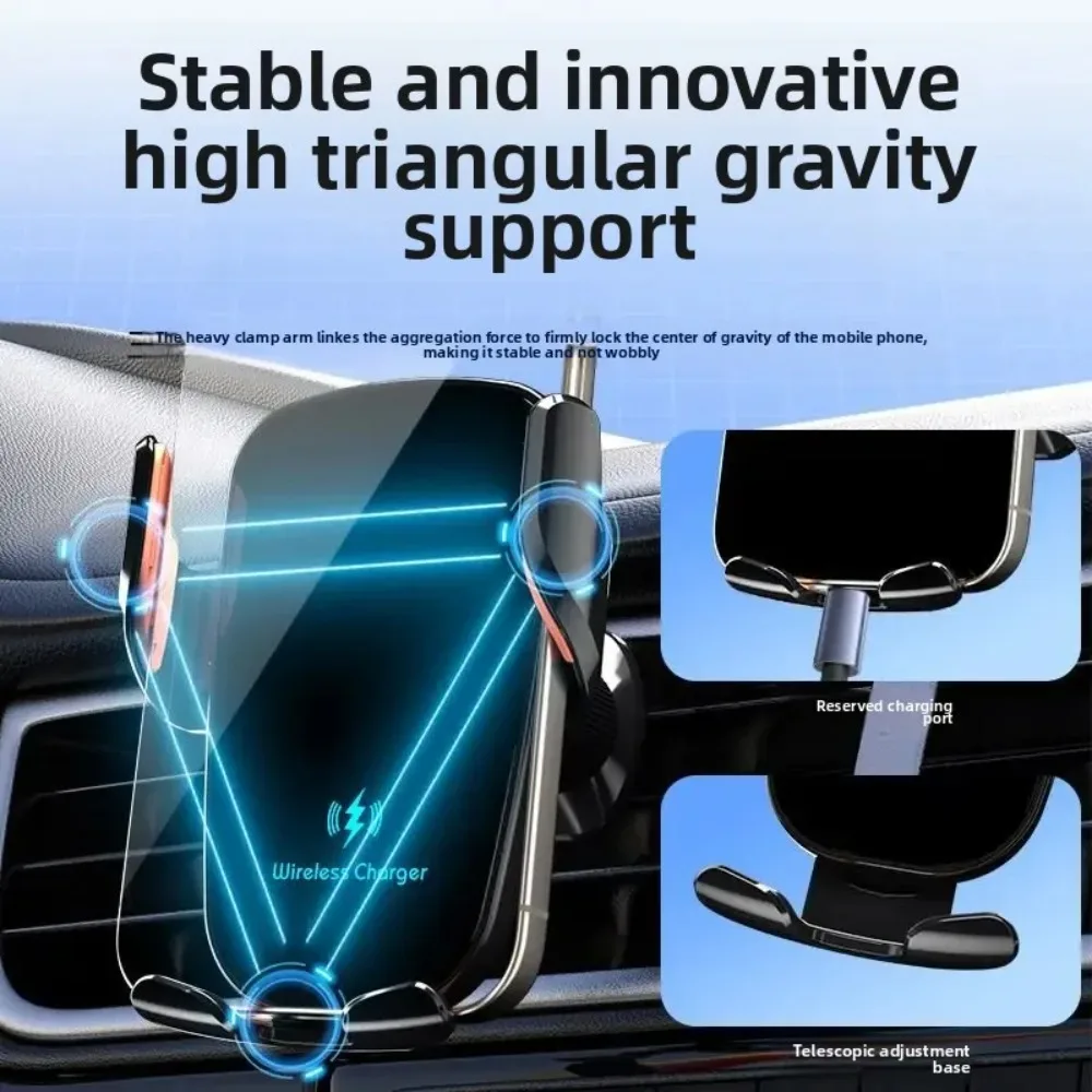 15W Car Wireless Charger 360° Rotation Air Vent Cellphone Bracket For iPhone 16 15 14 13 12 Samsung Xiaomi Fast Charging Station