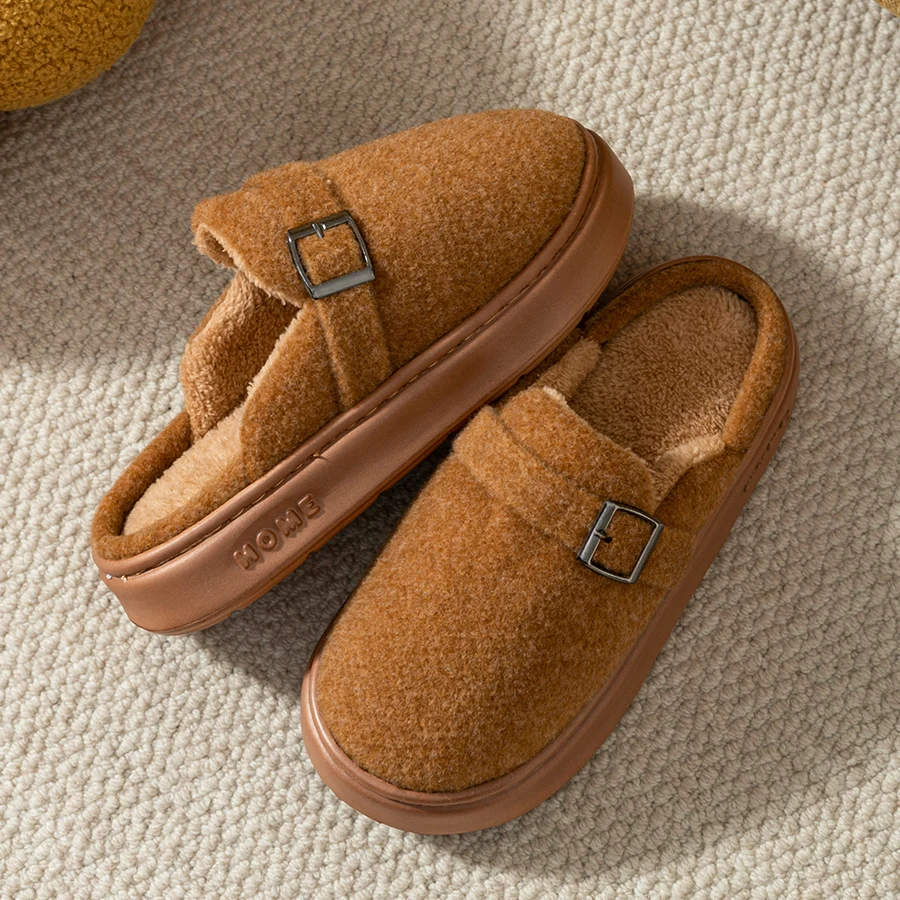 Winter Women's Indoor Slippers Warm Soft Soled Comfortable Outdoor Non Slip Suitable for Couples FashionBedroom Home Shoes