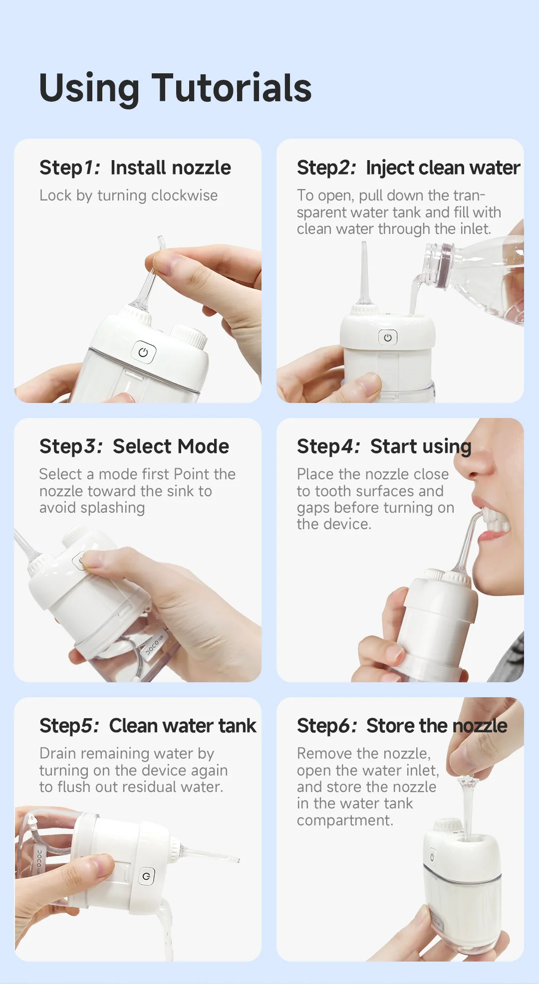 Water Flosser Dental Water Jet Mouth Washing Machine Home Appliance