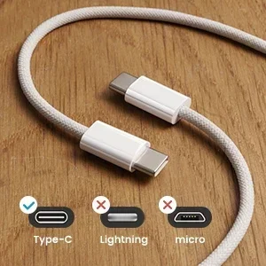 10 PCS 60W PD USB-C Fast Charging Braided Cable For iPhone 15 16 Pro Max Samsung Xiaomi Redmi POCO Type C Cables With Retail Box