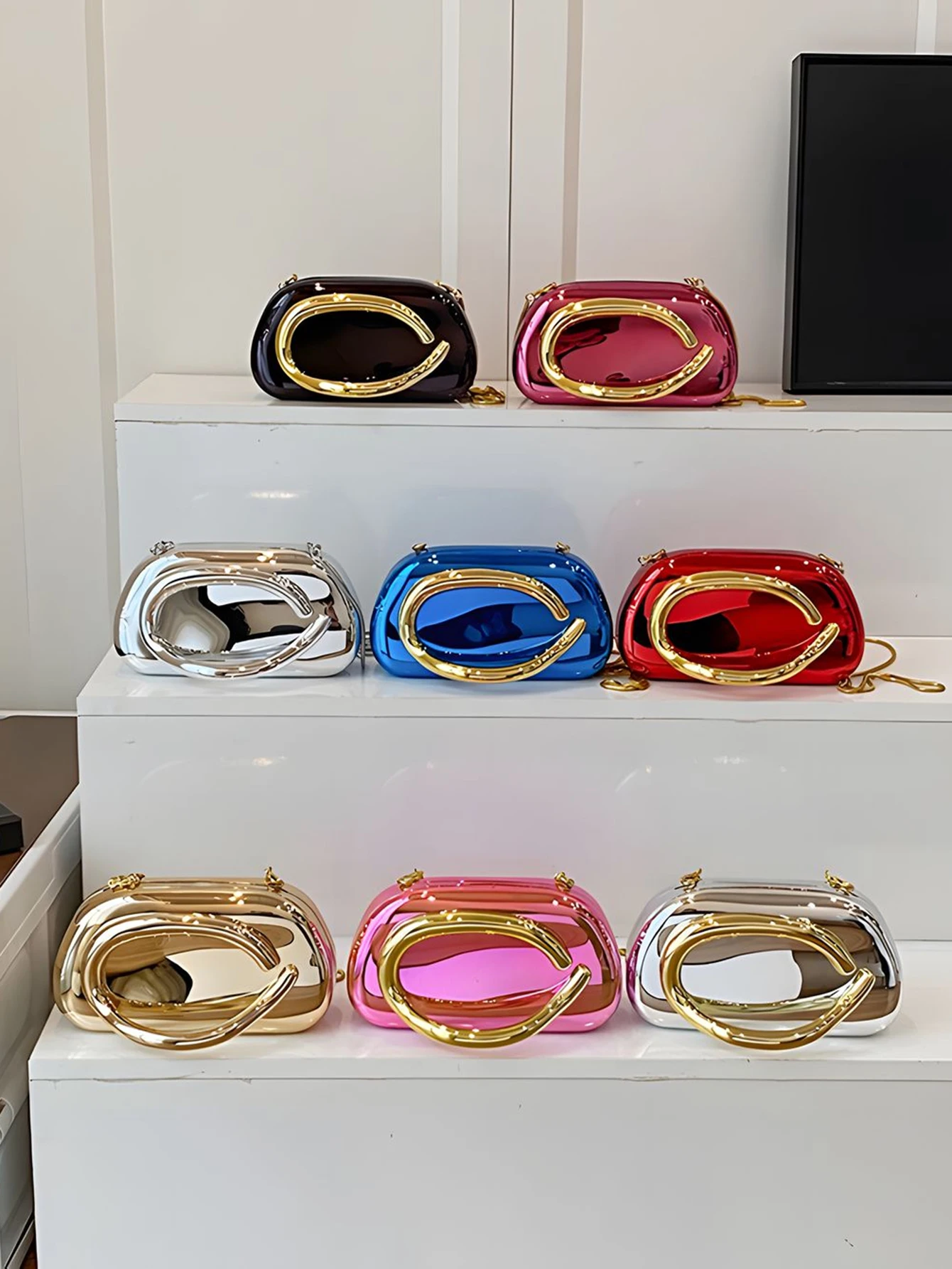 Fashion Elegant Acrylic Box Shaped Crossbody Bags Women Evening Bags Party Cute Handbag Wedding Mini Wallet Banquet Clutch Bag
