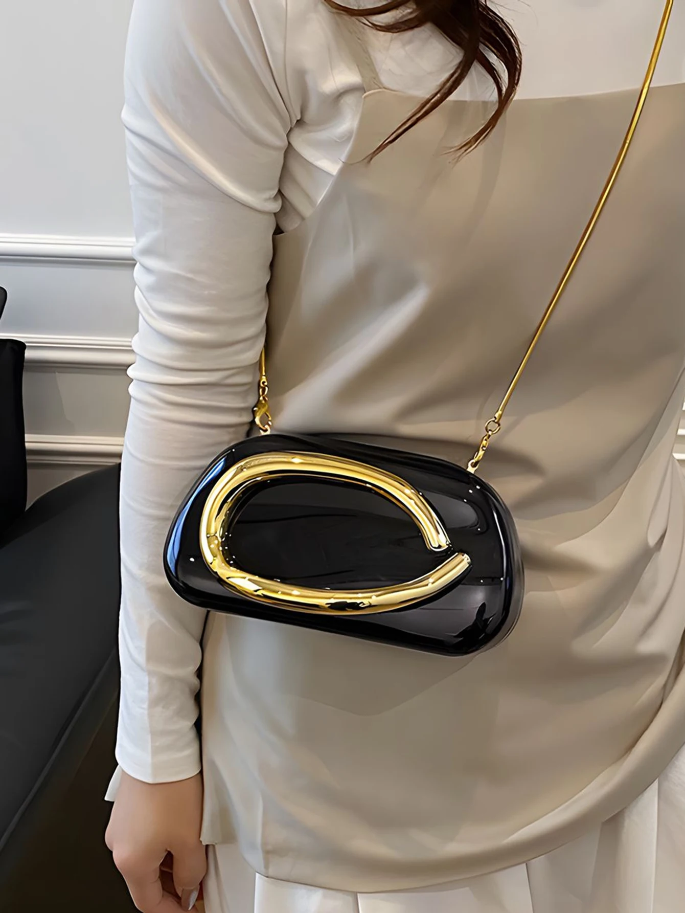 Fashion Elegant Acrylic Box Shaped Crossbody Bags Women Evening Bags Party Cute Handbag Wedding Mini Wallet Banquet Clutch Bag