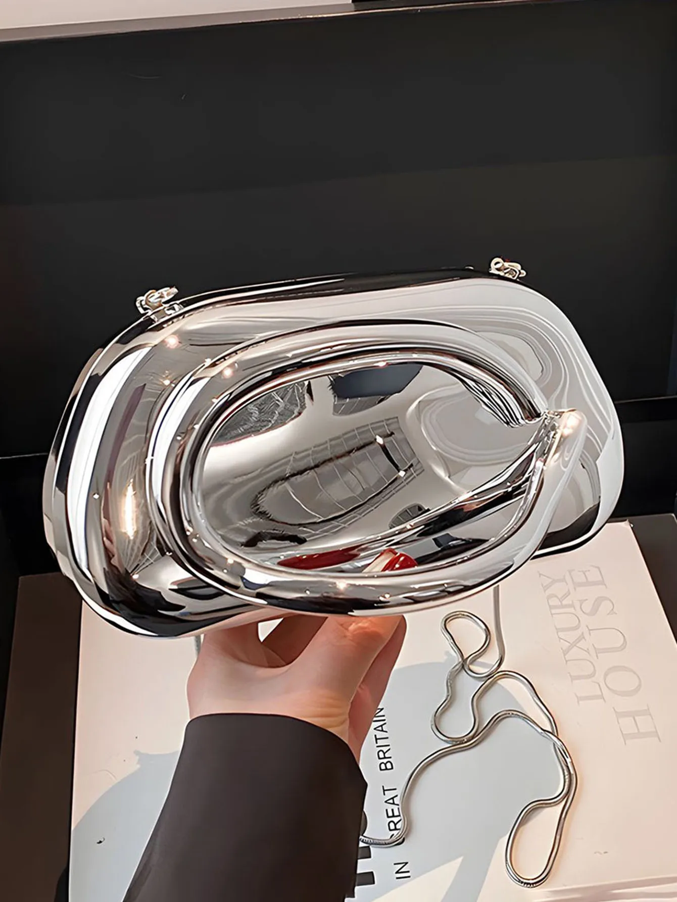 Fashion Elegant Acrylic Box Shaped Crossbody Bags Women Evening Bags Party Cute Handbag Wedding Mini Wallet Banquet Clutch Bag
