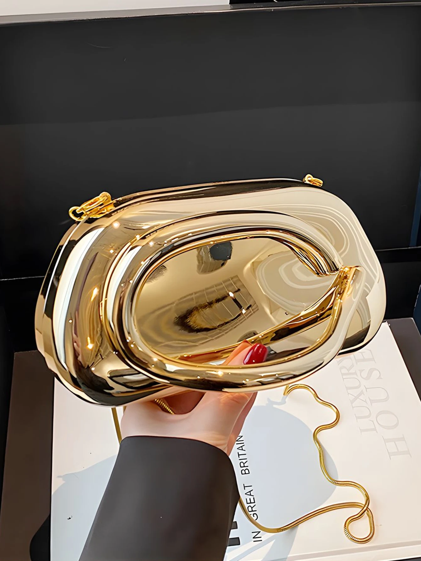 Fashion Elegant Acrylic Box Shaped Crossbody Bags Women Evening Bags Party Cute Handbag Wedding Mini Wallet Banquet Clutch Bag