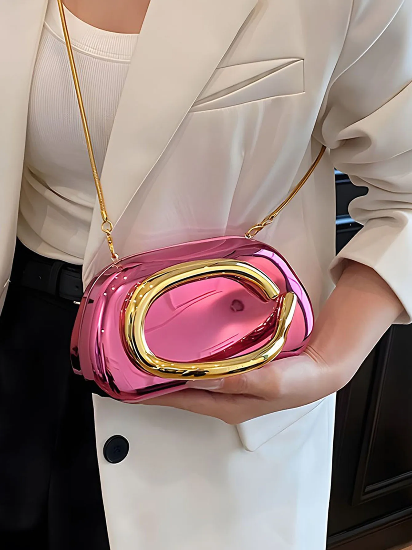 Fashion Elegant Acrylic Box Shaped Crossbody Bags Women Evening Bags Party Cute Handbag Wedding Mini Wallet Banquet Clutch Bag