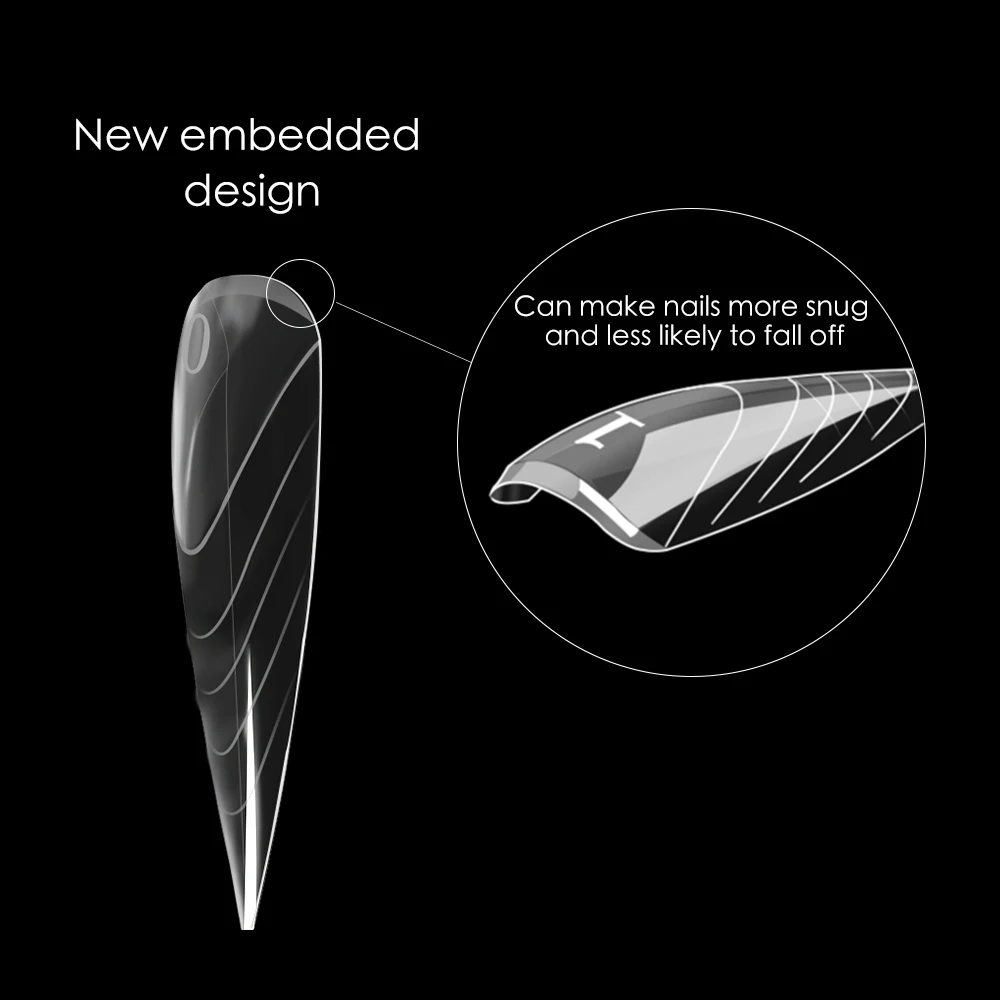 150pcs French Line Nail Form Insert Capsule Ongle Reverse Popits Dual Top Form Extended Nail Dual Form Tips for Salon